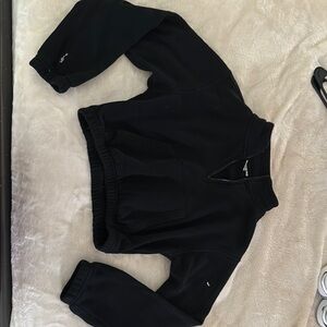 Pacsun Black Cropped Sweatshirt